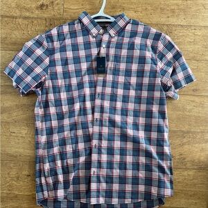 Denver Hayes Men's Plaid Shirt in Blue and Red, 2XL